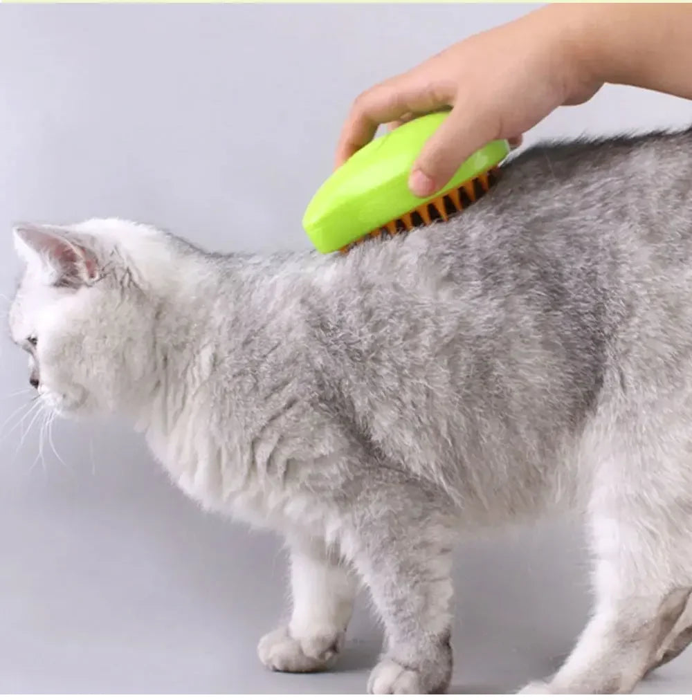 3-in-1 Steam Grooming Brush for Cats & Dogs - Reduces Shedding