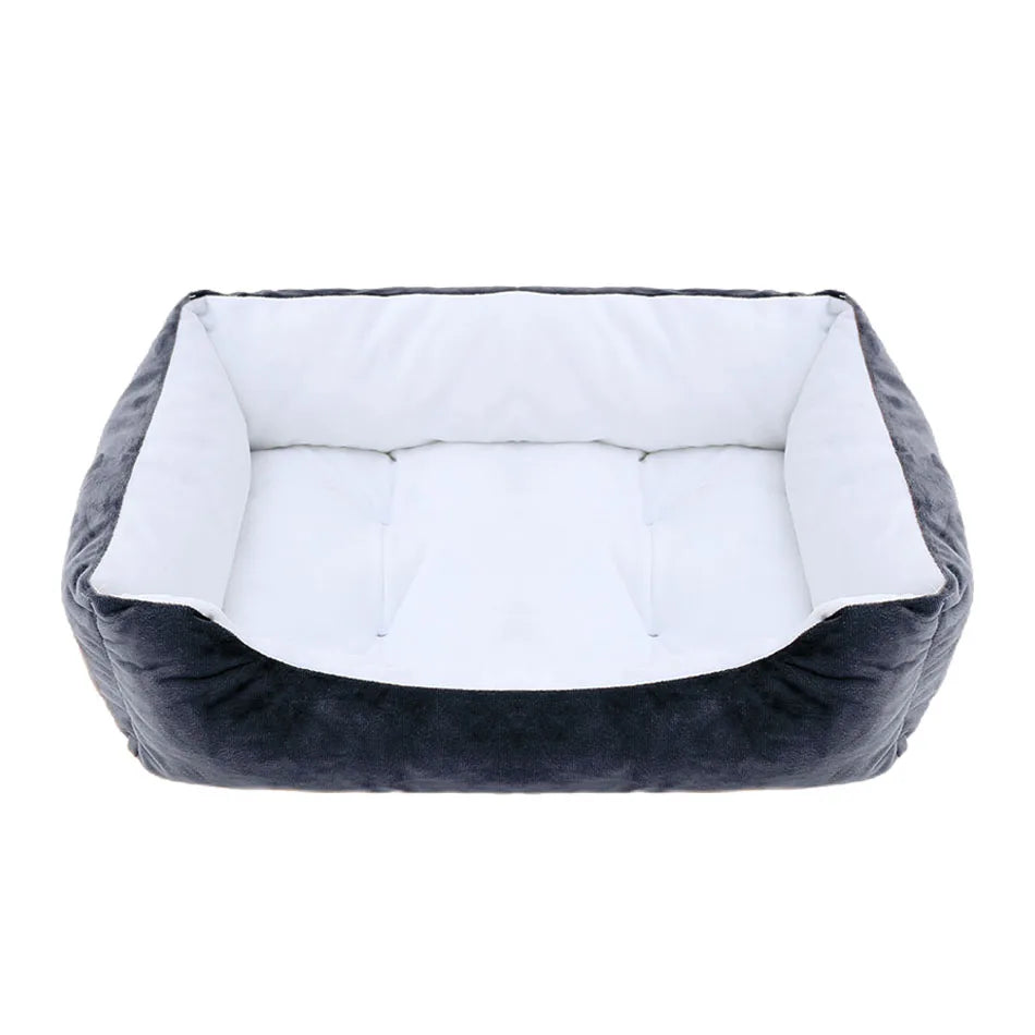 Calming Square Plush Pet Bed - Soft & Warm (Washable)
