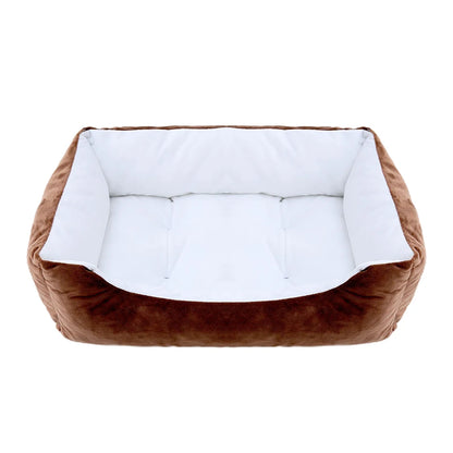 Calming Square Plush Pet Bed - Soft & Warm (Washable)