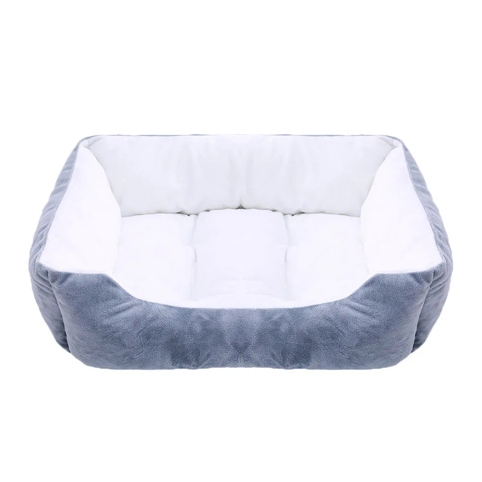 Calming Square Plush Pet Bed - Soft & Warm (Washable)