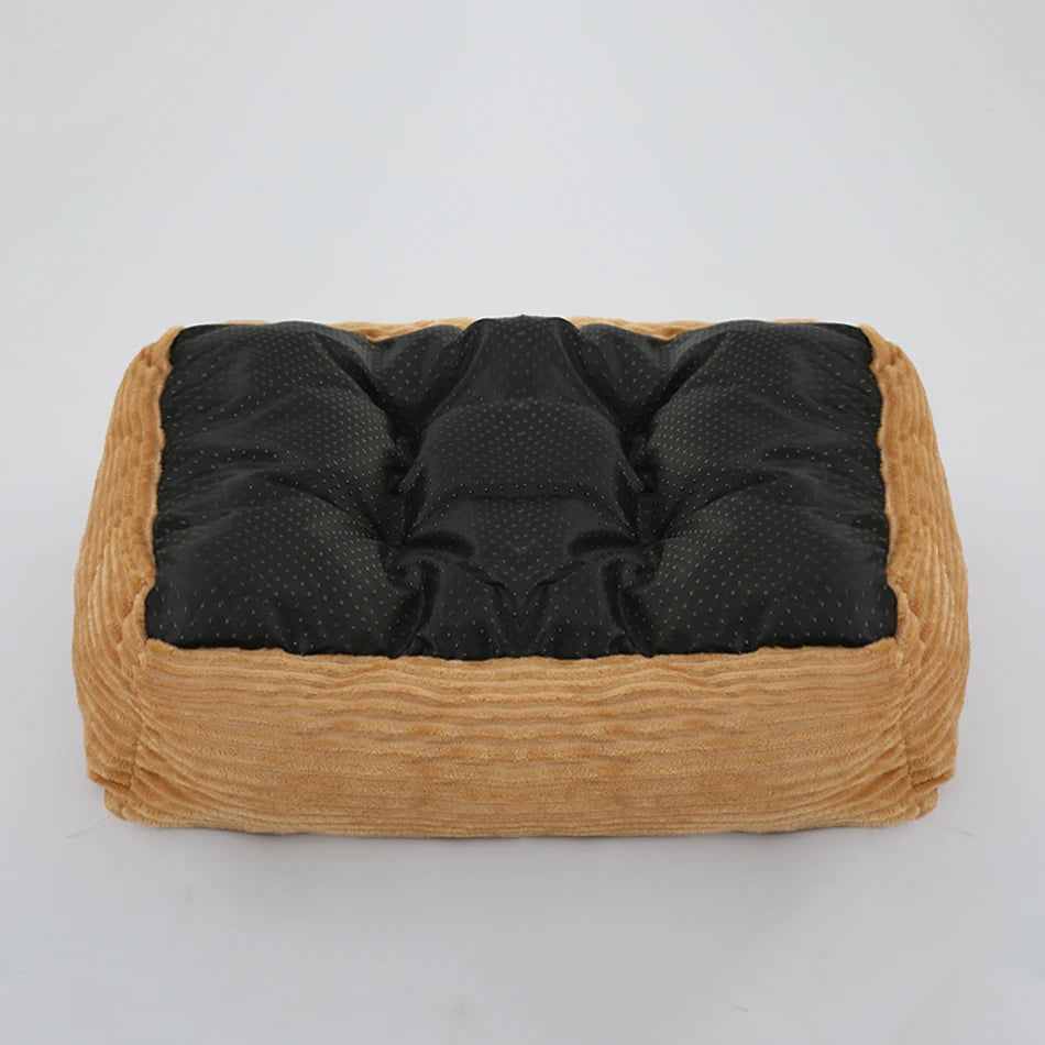 Calming Square Plush Pet Bed - Soft & Warm (Washable)