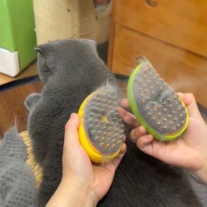 3-in-1 Steam Grooming Brush for Cats & Dogs - Reduces Shedding