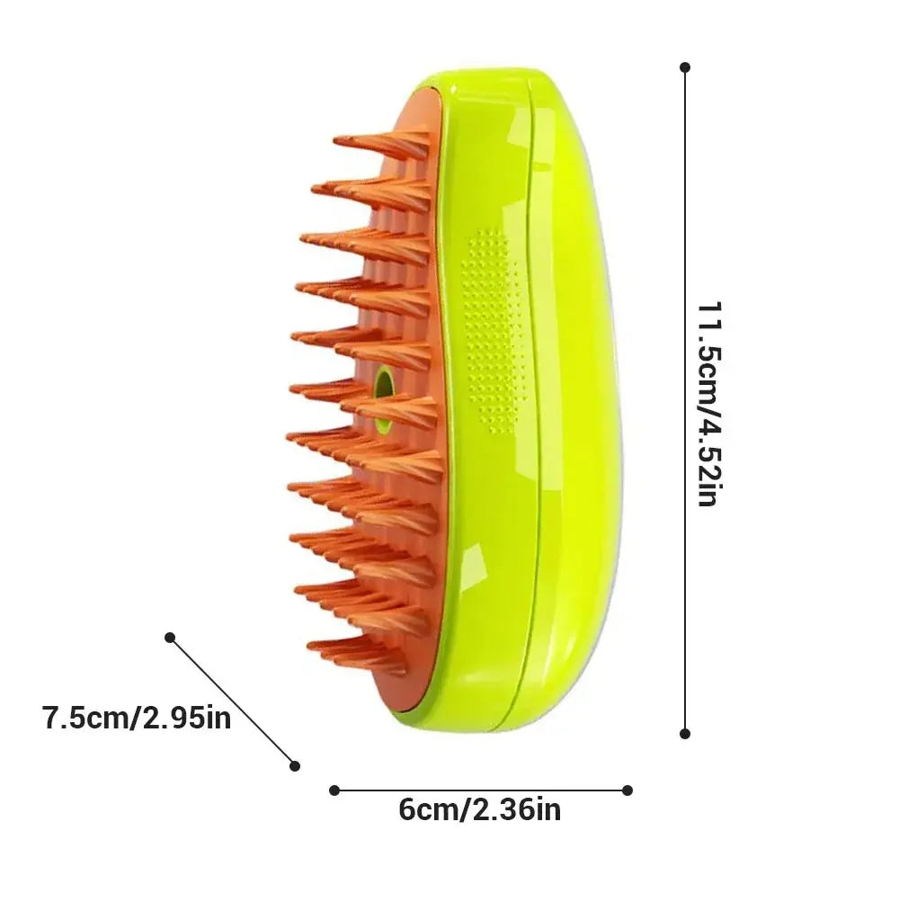 3-in-1 Steam Grooming Brush for Cats & Dogs - Reduces Shedding