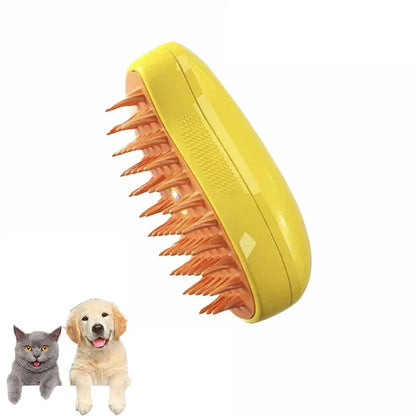 3-in-1 Steam Grooming Brush for Cats & Dogs - Reduces Shedding