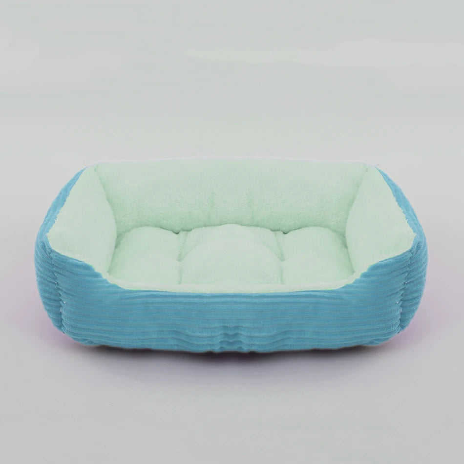 Calming Square Plush Pet Bed - Soft & Warm (Washable)