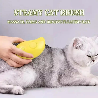 3-in-1 Steam Grooming Brush for Cats & Dogs - Reduces Shedding