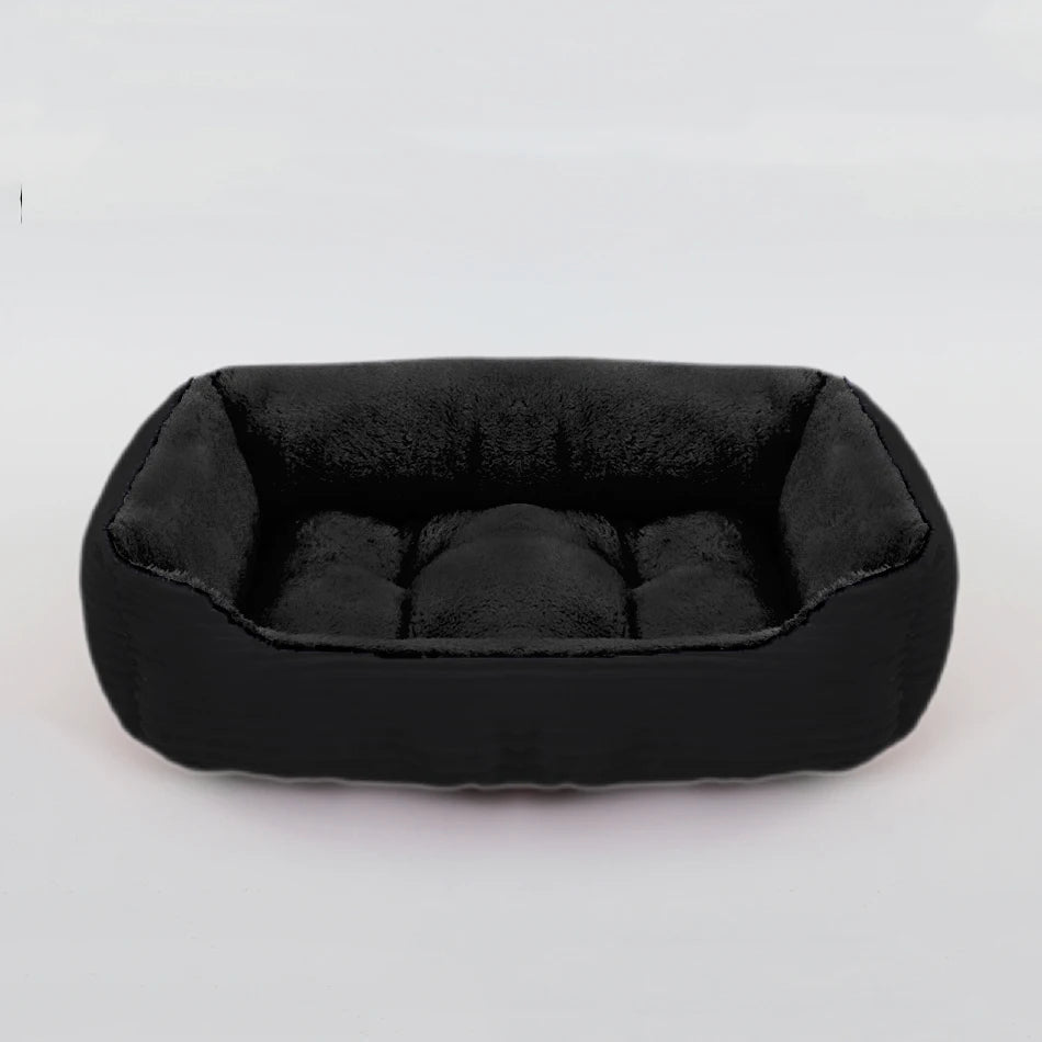 Calming Square Plush Pet Bed - Soft & Warm (Washable)