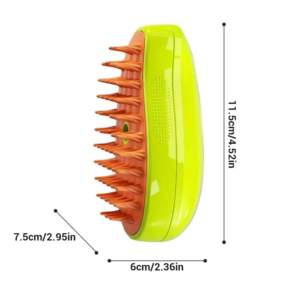 3-in-1 Steam Grooming Brush for Cats & Dogs - Reduces Shedding