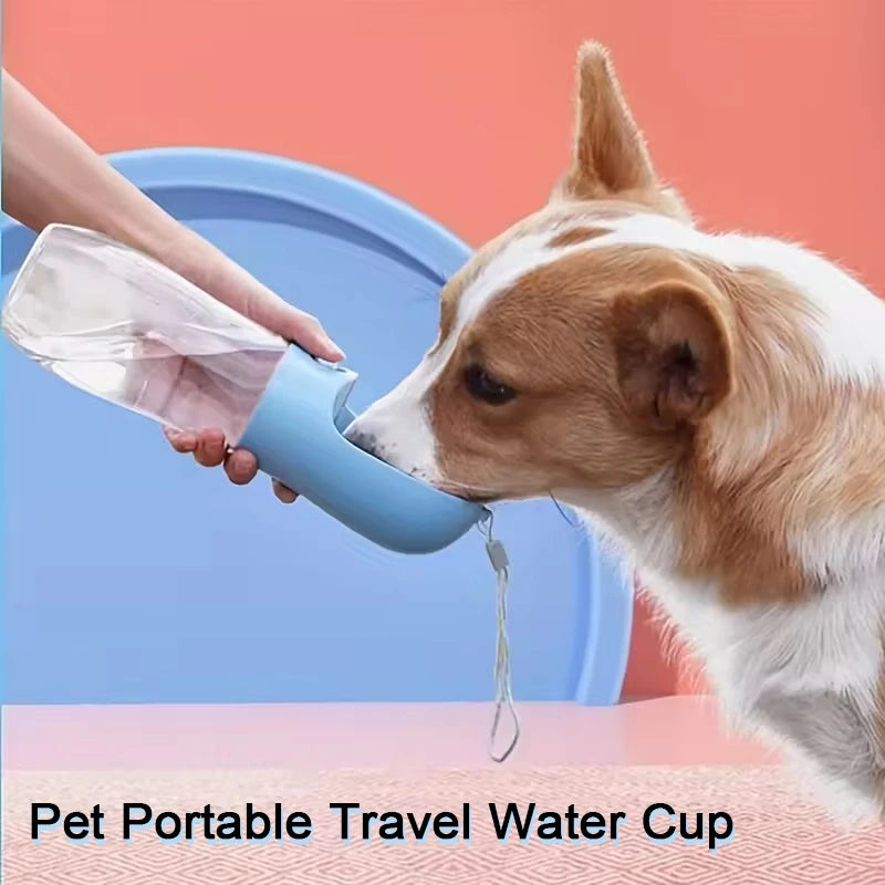 Portable Pet Water Bottle & Food Dispenser - Leak-Proof Travel Cup