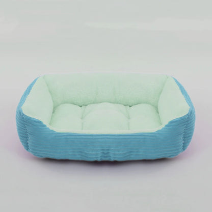 Calming Square Plush Pet Bed - Soft & Warm (Washable)